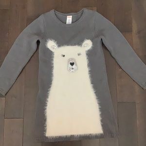 Gymboree size 7 polar bear knit dress
